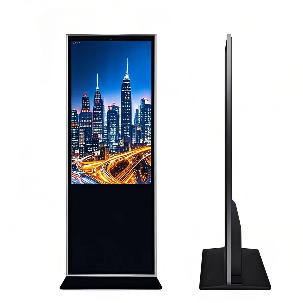 55 Inch Floor Standing Vertical Tv Touch Screen Kiosk 4k Indoor Advertising Player Display Screen HD Lcd Led Digital Signage