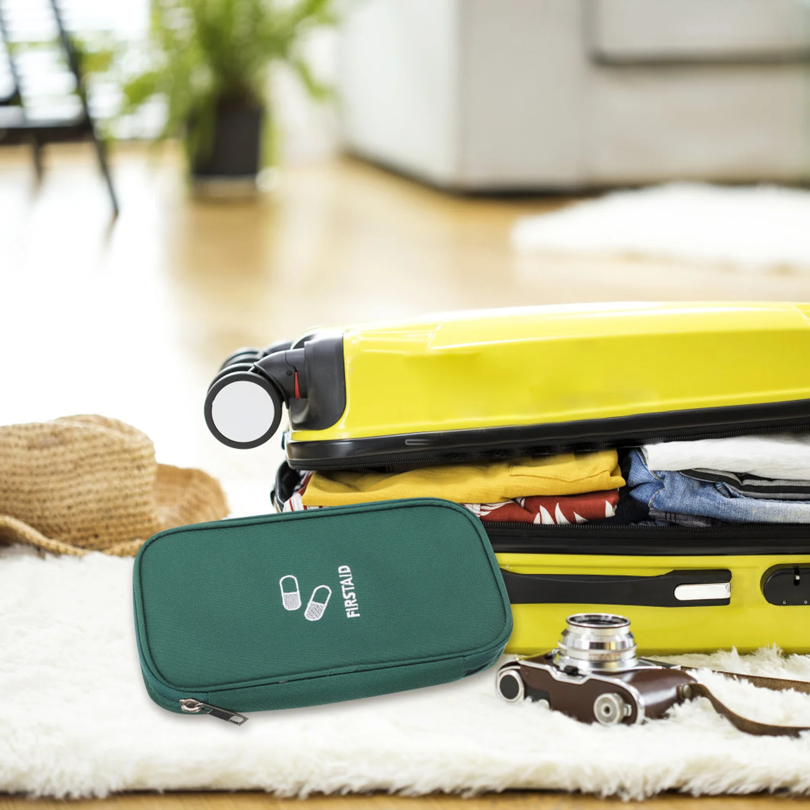 حقيبة طبية كبيرة محمولة، منظم متين للإسعافات الأولية والسفر، حقيبة تخزين بسحاب، حقيبة تخزين الأدوية، حاوية محمولة