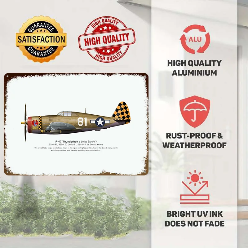 P47 Dallas Blonde Tinplate Poster Customized Wall Art Retro Vintage Metal Signs for Fans Gaming Room Decoration Cozy Wand Deko