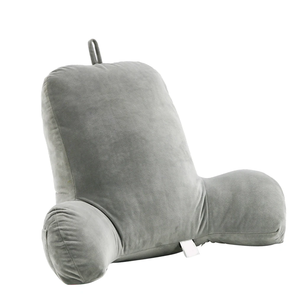 Large Bedrest Hollow Cotton Reading Pillow With Arms and Removable Cover