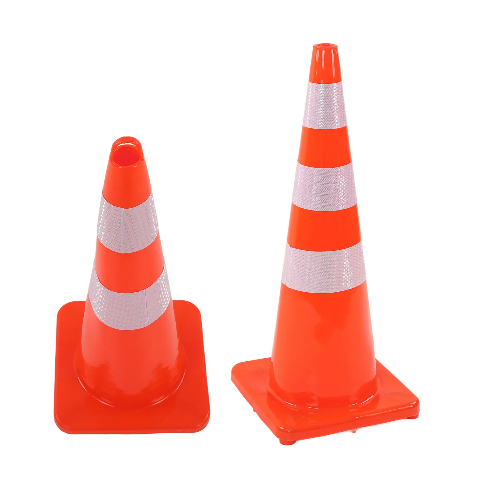 Reflective Traffic Cones Traffic Cones Weather Resistant Reflective  Base Road Cones for Parking Lot Camping Red