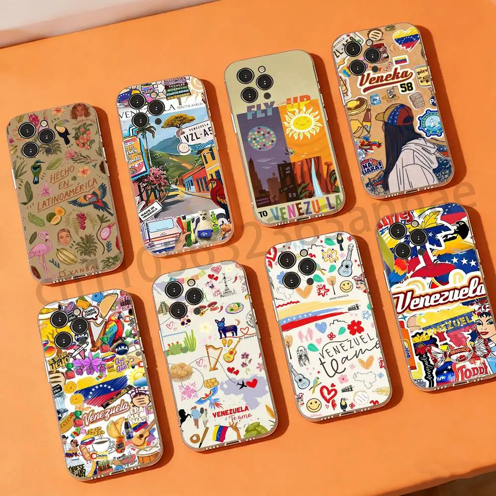 

Aesthetic Art Venezuela Phone Cases For iPhone 17 16 15 14 13 12 11 Pro Max Plus Luxury Camera Protection Plastic