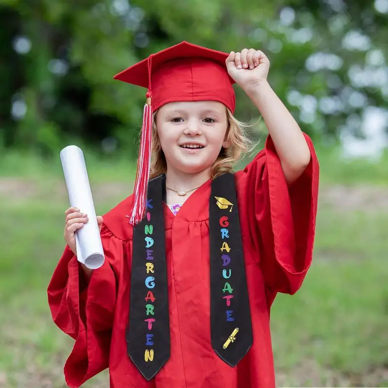 2024 Graduation Stole Graduate Printed Preschool Graduation Stole With Cute Design Graduation Honor Stole With Trim Kindergarten