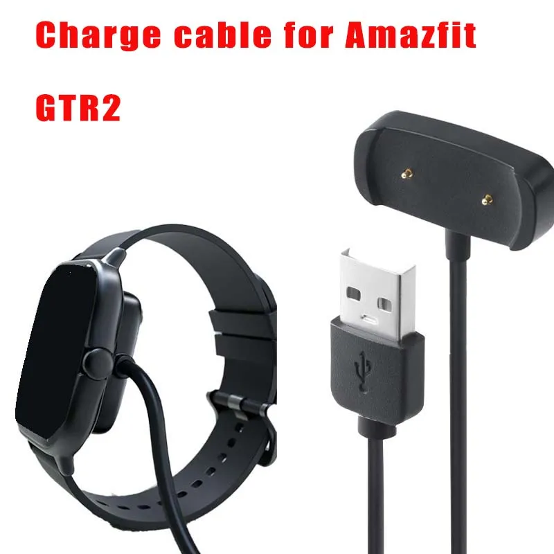 ل Amazfit GTS 2 /GTS 2 Mini/GTR 2e/Bip 5/Bip 3/Bip U شاحن USB شاحن ساعة ذكية كابل شحن استبدال شاحن