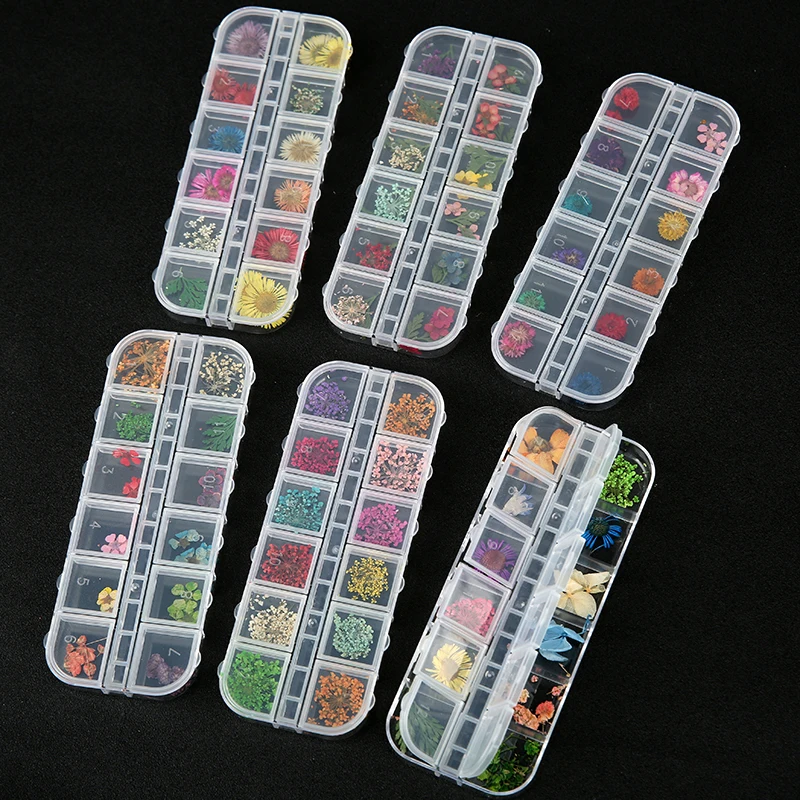 1 صندوق زهرة مجففة حقيقية لمسمار الراتنج لوازم حشوات ورقة سكرابوكينغ الديكور الحرف اليدوية النتائج Diy بها بنفسك صنع المجوهرات #6