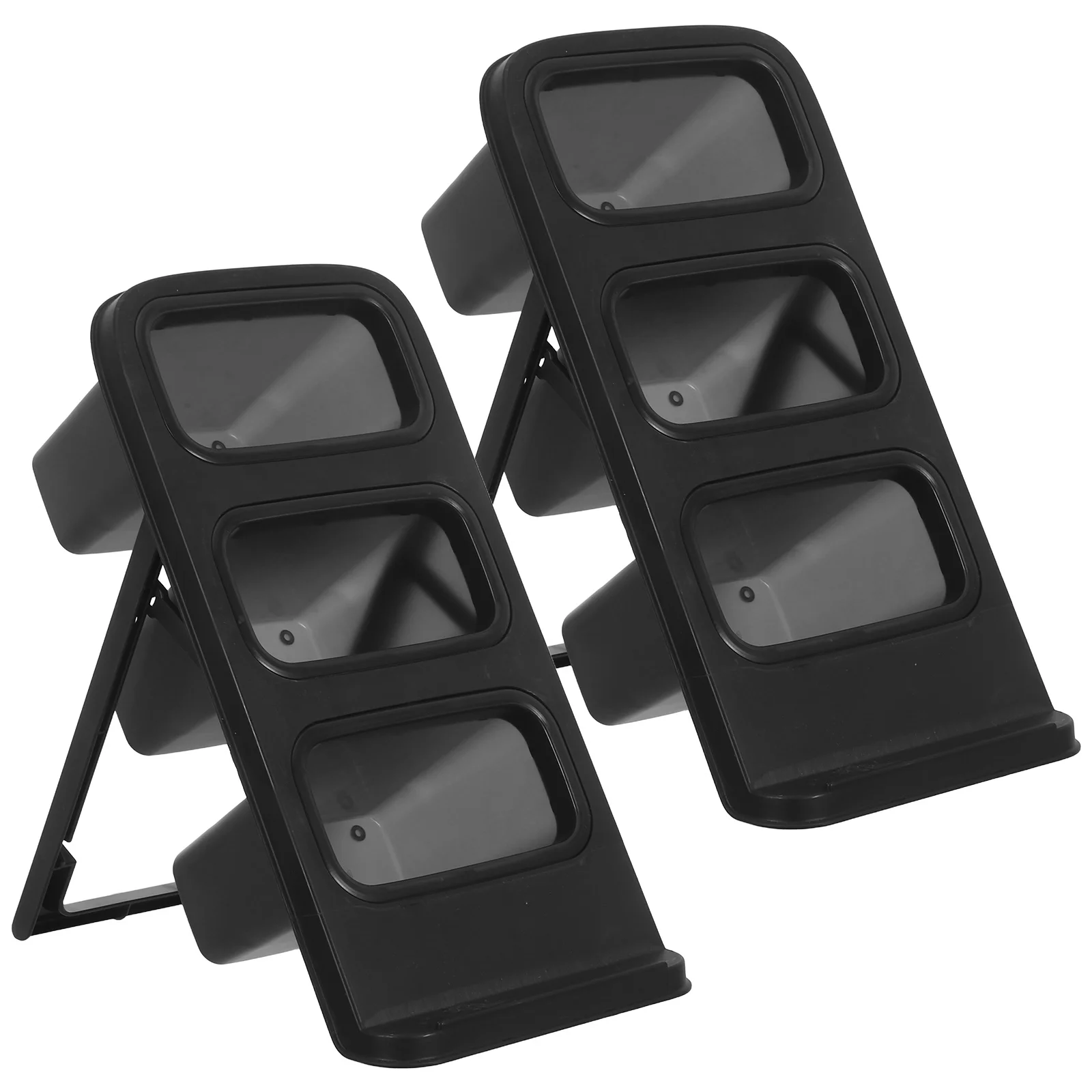 

2Pcs Brush Organizer Desk Pen Holder Multifunctional Paint Makeup Brush Cup Compartment Organizer Desktop Vanity Decorative