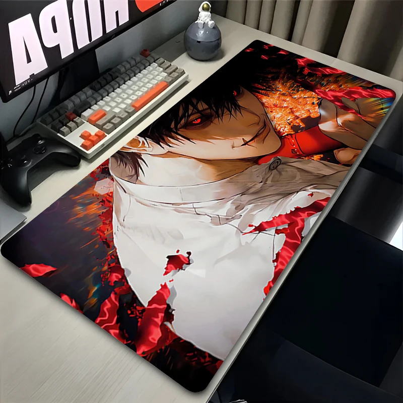 Keyboard Desk Mat Gaming MousePad Non-slip J-jujutsu Kaisen Toji Fushiguro Large Mouse Pad Lock Edge Gamer XXL E-sports MousePad