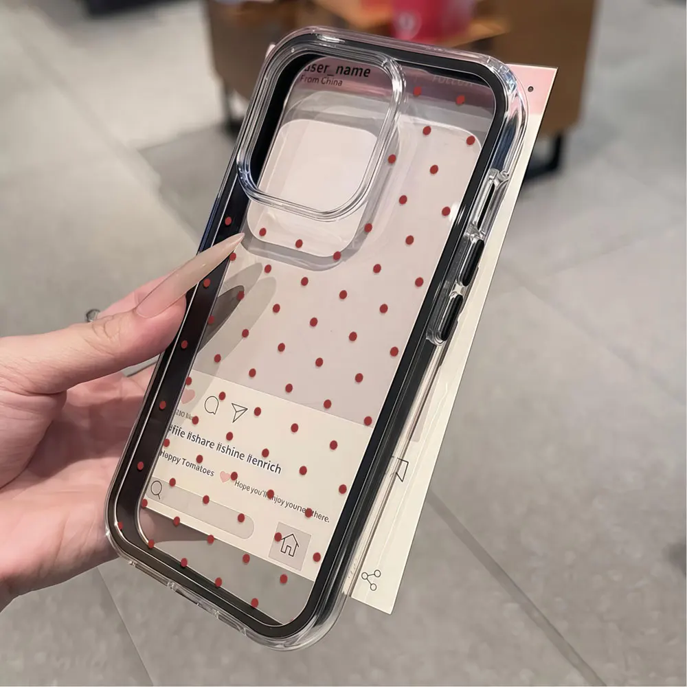 Einfache Einfarbige Polka-Dot-Handyhülle für Galaxy A57 A37 A55 A54 A36 A35 A16 A15 5G S25 S24 S23 S22 Plus S26 Ultra FE 5G Cover – Detail 8