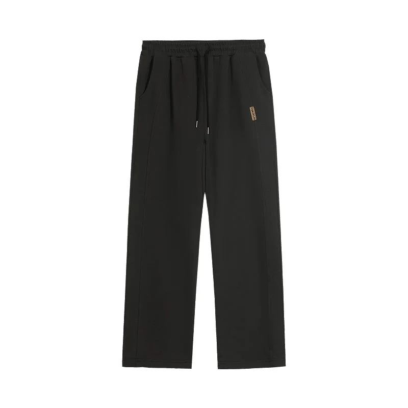 Thickened Fleece Lined Sports Sweatpants Men's Straight Leg Loose Fit Casual American Trendy Brand Teenagers Long Trousers