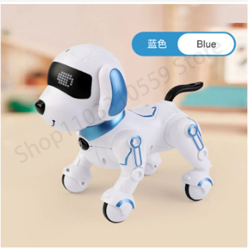 

Funny Robot Electronic Dog Stunt Dog Voice Command Programmable Touch-sense Music Song Robot Dog Pink Toys for Girls Gift