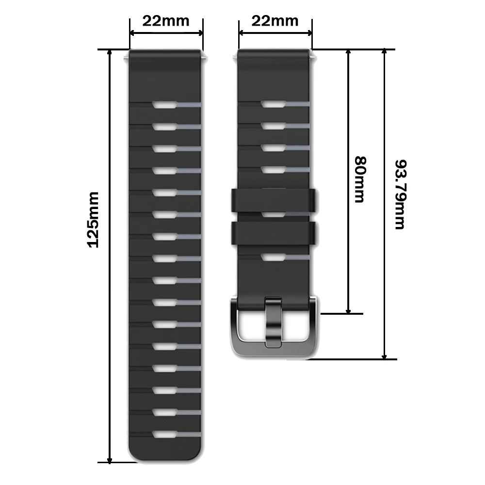 22mm Silicone Sports Strap For Huami AMAZFIT BALANCE 2 GTR 3 Pro 4 2e BIP 6 BIP 5 Cheetah Pro Soft Replace Watchband Accessories