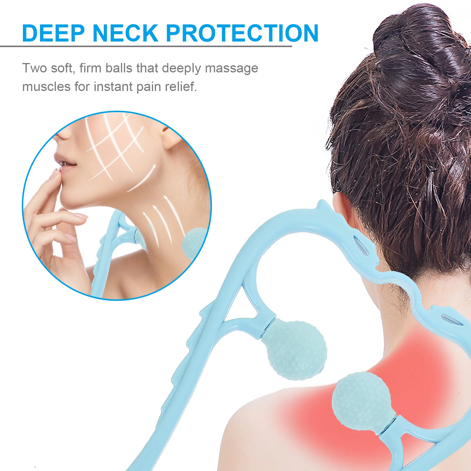 

Lightweight Neck Vibration Massager with Humanized Curve Design Portable Massage Tool for Neck Shoulder Tension Relief Anytime