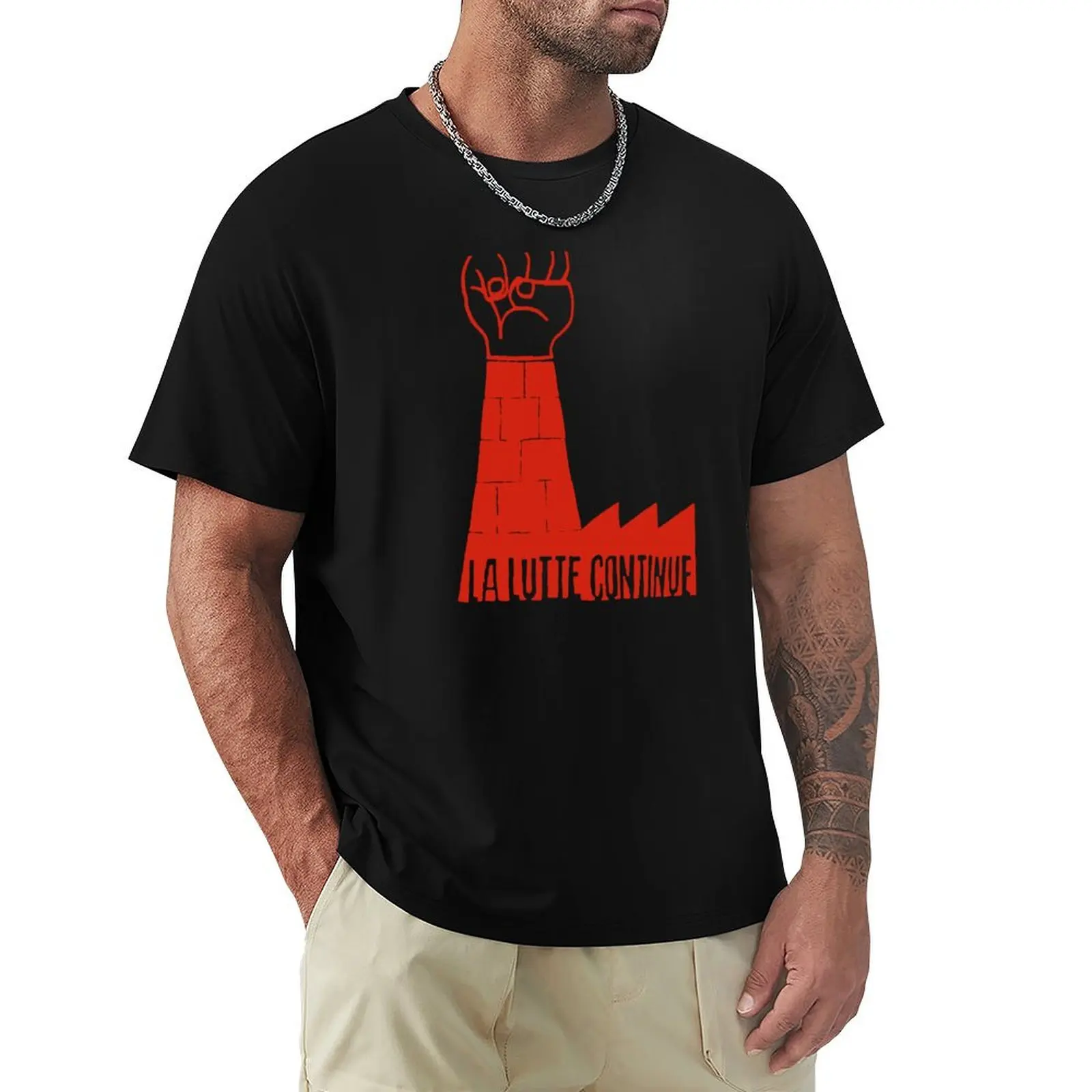 May 1968: La Lutte Continue (The Struggle Continues) T-Shirt Moisture Wicking Athletic T-Shirt