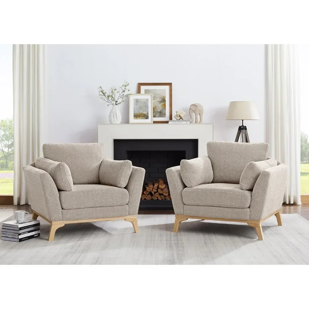 Living Room Chair, Thick Cushion Bedroom Reading Chairs, Comfortable Living Room Single Sofa, Accent Chair image 4
