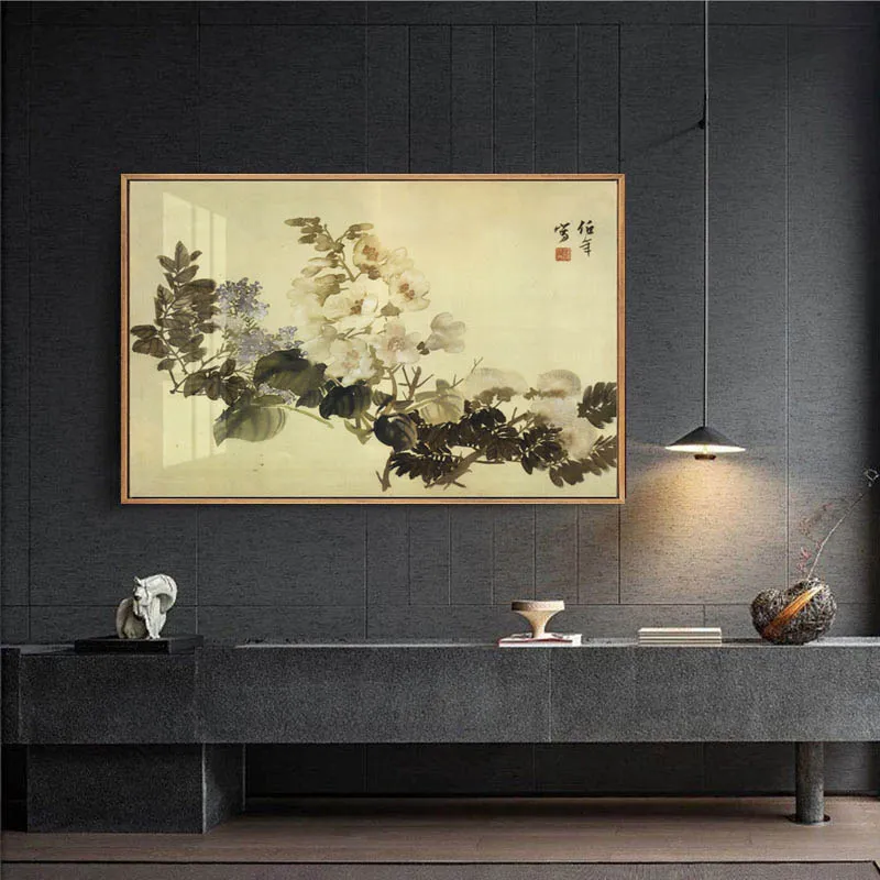 Flowers Birds Poster and Print Chinese Style Canvas Paintings Landscape Cuadros Wall Art Pictures for Home Decoration