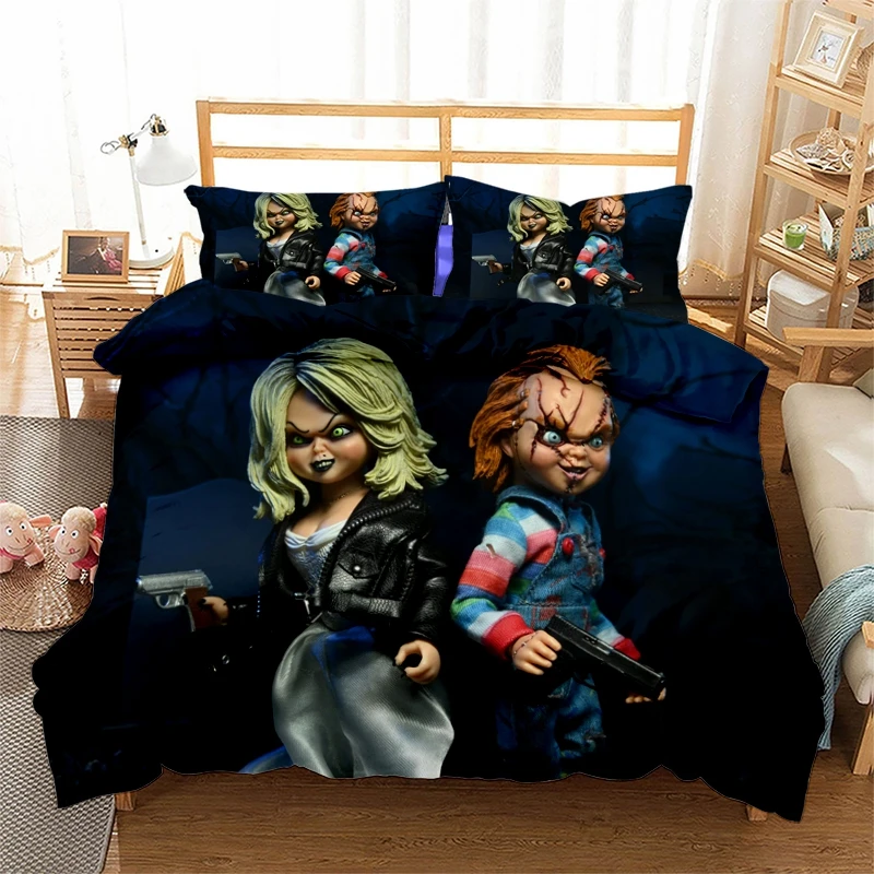 Imagem -03 - Noiva de Chucky1-piece Bedding Grupo 3d Print Capas de Edredão Fronhas Consolador Roupa de Cama Cama Novo K598