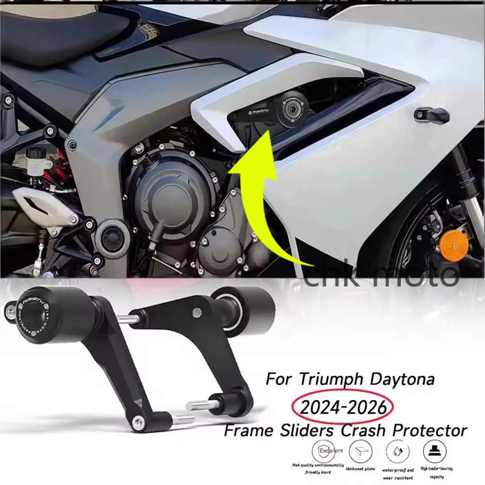 For Triumph Daytona 660 Frame Sliders Crash Protector CNC 2024-2026 Model Year Specific Motorcycle Safety Equipment