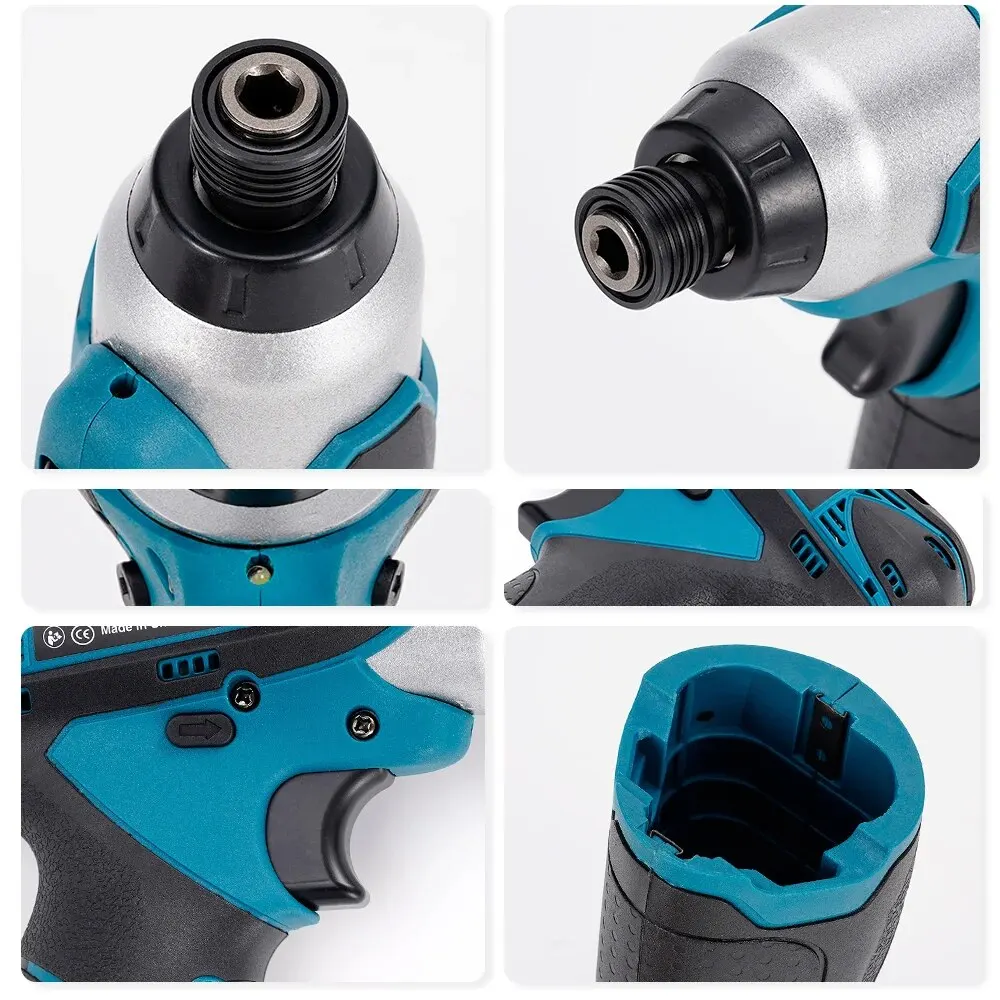 Hormy Compact 12V Electric Screwdriver 2500RPM 100N.m Cordless Impact Screw Driver Motor Compatible For Makita 10.8V Battery