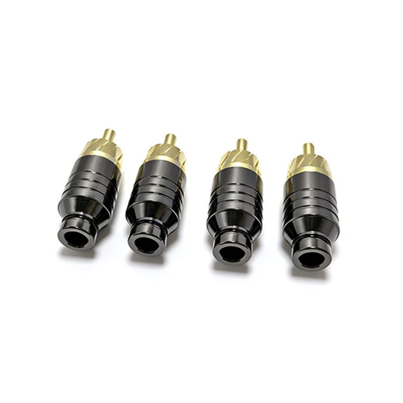 4Pcs Luxury Soldering RCA Plug Jack Connector Speaker Audio Output/Input Adapter Plug Gold plated Earphone connector jack