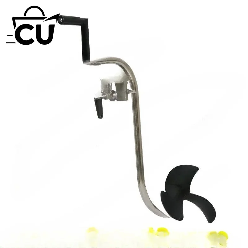 Hand-operated Outboard Trolling Motor, Hand Crank Propeller, Slient and Energy-saving Boat Motor