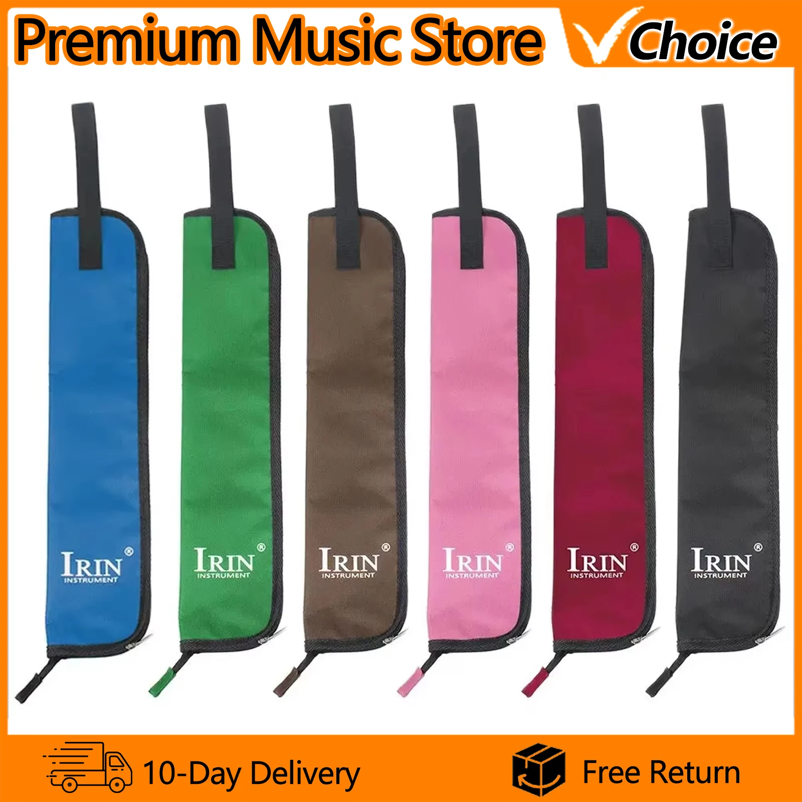 IRIN Drum Stick Bag Oxford Thicken Cloth Carrying Strap Large Capacity Waterproof Handbags Instrument Parts Ideal For Drum Stick
