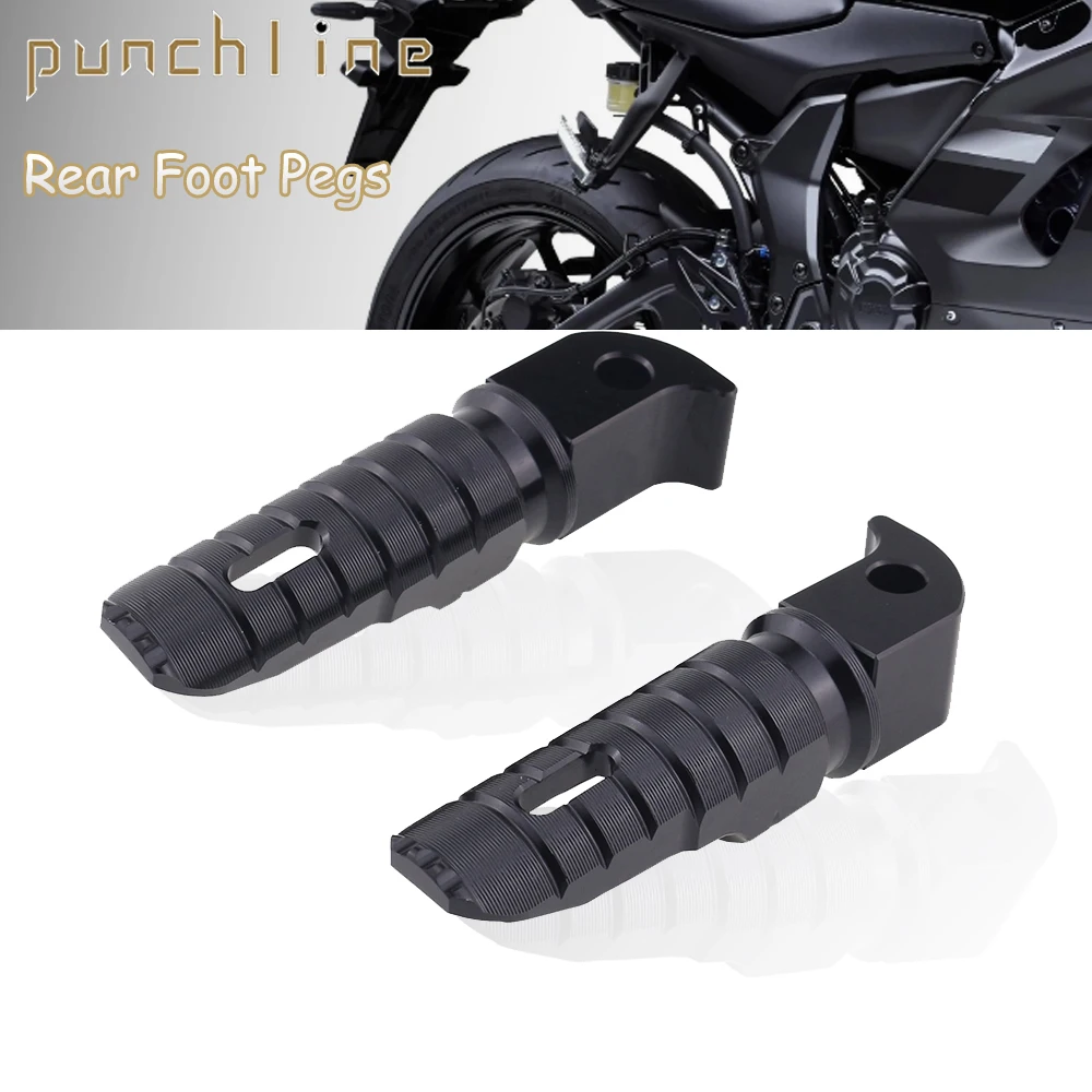 Fit For YZF R7 YZF-R7 MT07 MT09 MT-09 Tracer 9/ GT/ GT+ FZ-07 FZ09 FJ09 21-24 XSR 700 22-24 Rear Passenger Foot Pedal Foot Pegs