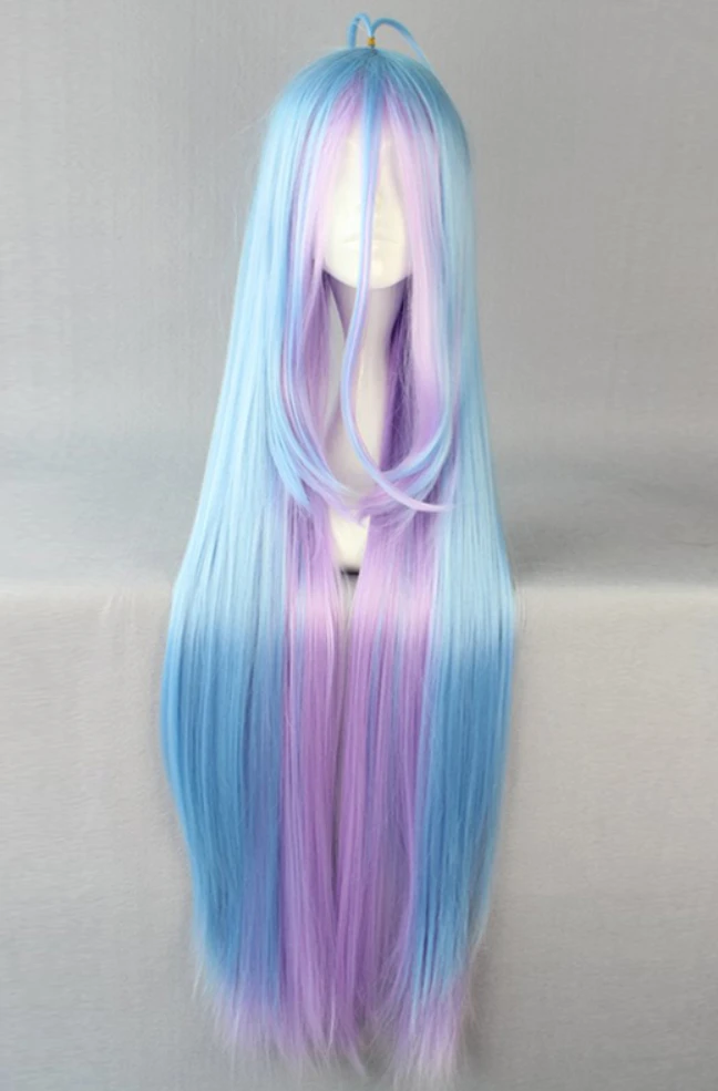 Anime No Game No Life Shiro 100cm Long Multi-color Straight Heat Resistant Cosplay Costume Wig