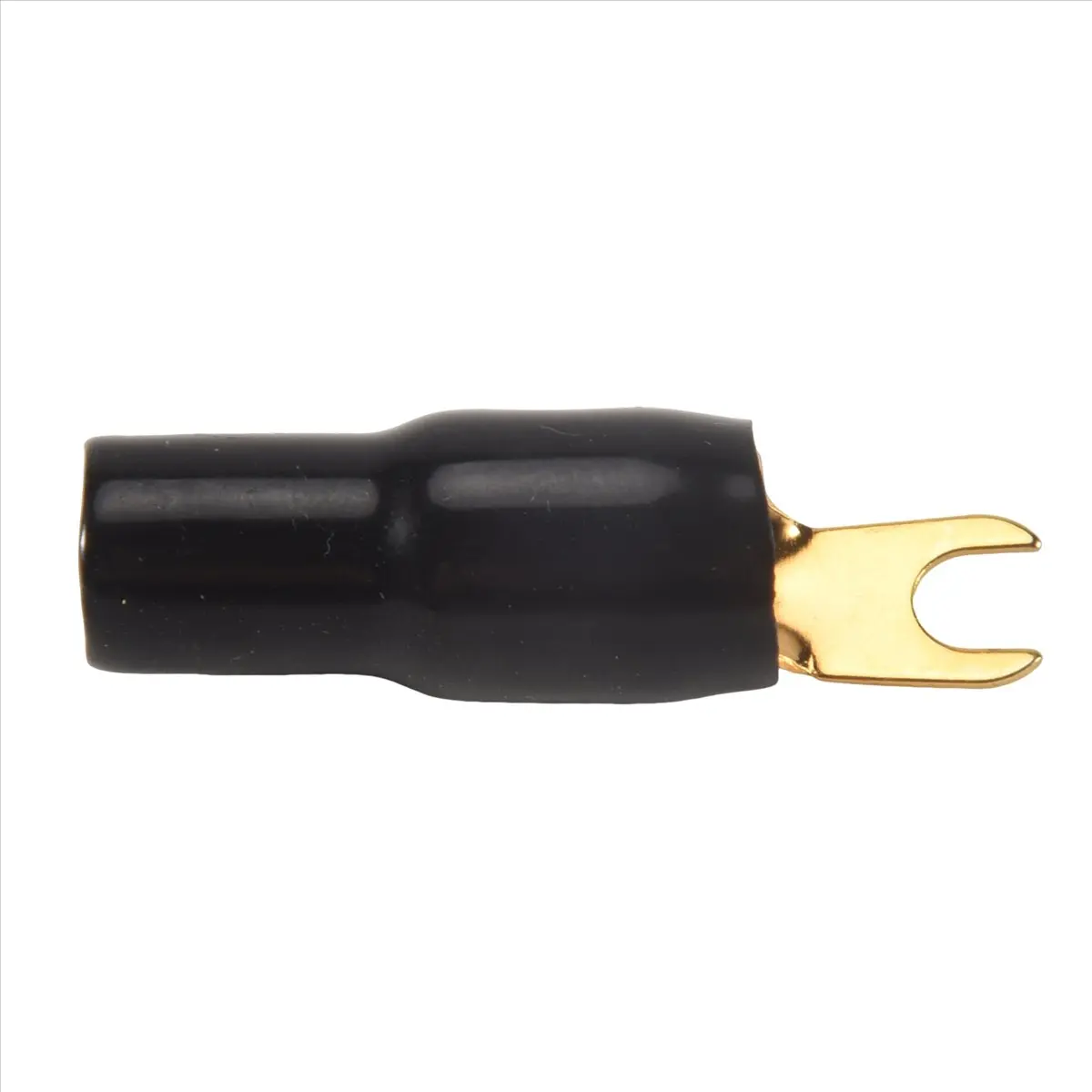 ABBQ SALE Terminal Spade Fork Adapter Connector Plug Crimp Barrier Spades Speaker Wire Terminal Plug-4GA