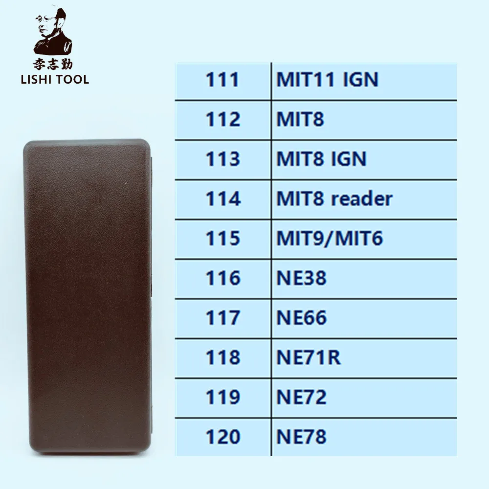 111#-120# Lishi tool MIT11 IGN MIT8 MIT8 IGN MIT8 READER MIT9/MIT6 NE38 NE66 NE71R NE72 NE78