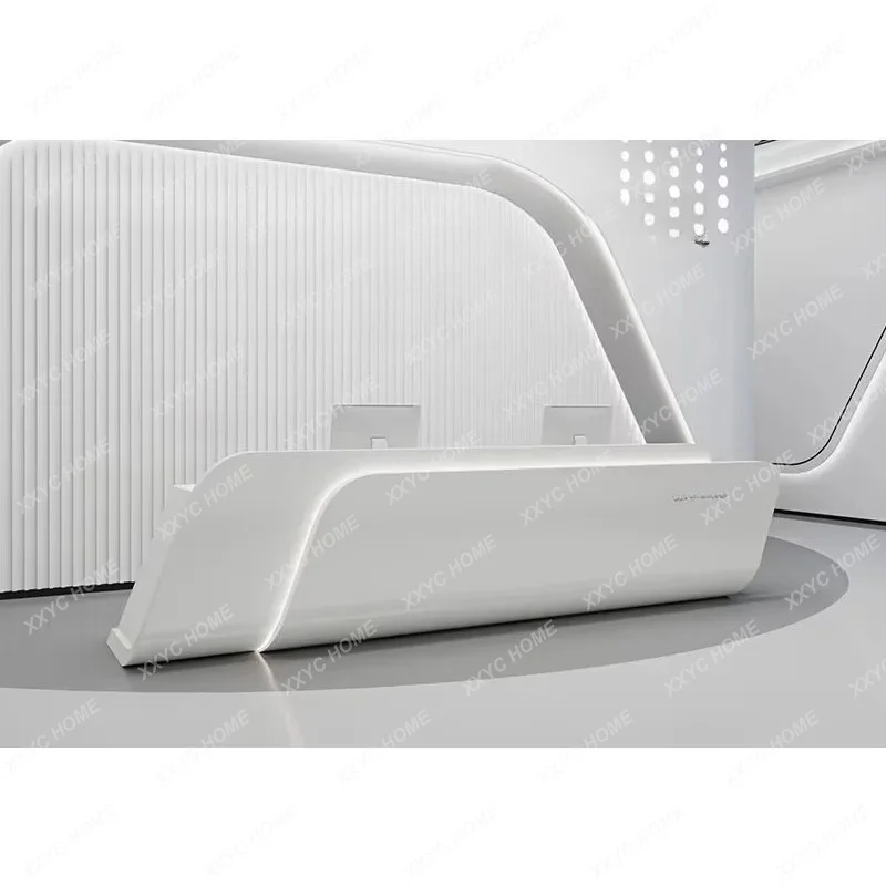 X Hotel Stainless Steel Reception Front Desk Fashion Clothing Store Paint Checkout Page
