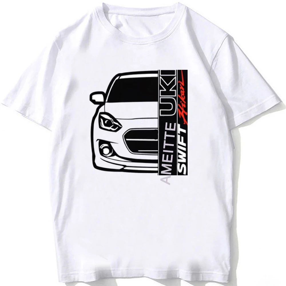 

New Summer Men Short Sleeve Swift Hikari Car Sport T-Shirt Hip Hop Cool Boy White Tees Mans Casual Tops