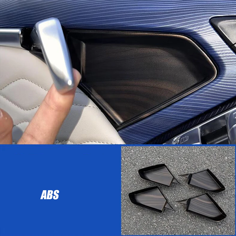 

For Dongfeng Voyah Free 2021 2022 2023 Accessories Carbon wood Car inner door Bowl protector frame Panel Cover trim Protector