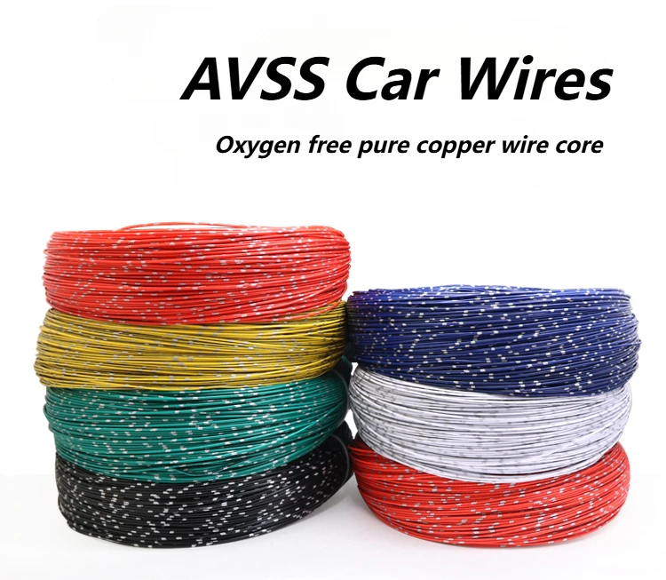 Afbeelding 7: 2-50M AVSS Auto Gemodificeerde Draad 22 20 18 16 14 13AWG Luidspreker Audiokabel OFC Zuurstofvrij Zuiver Koper Twisted Pair Netsnoer Lijn