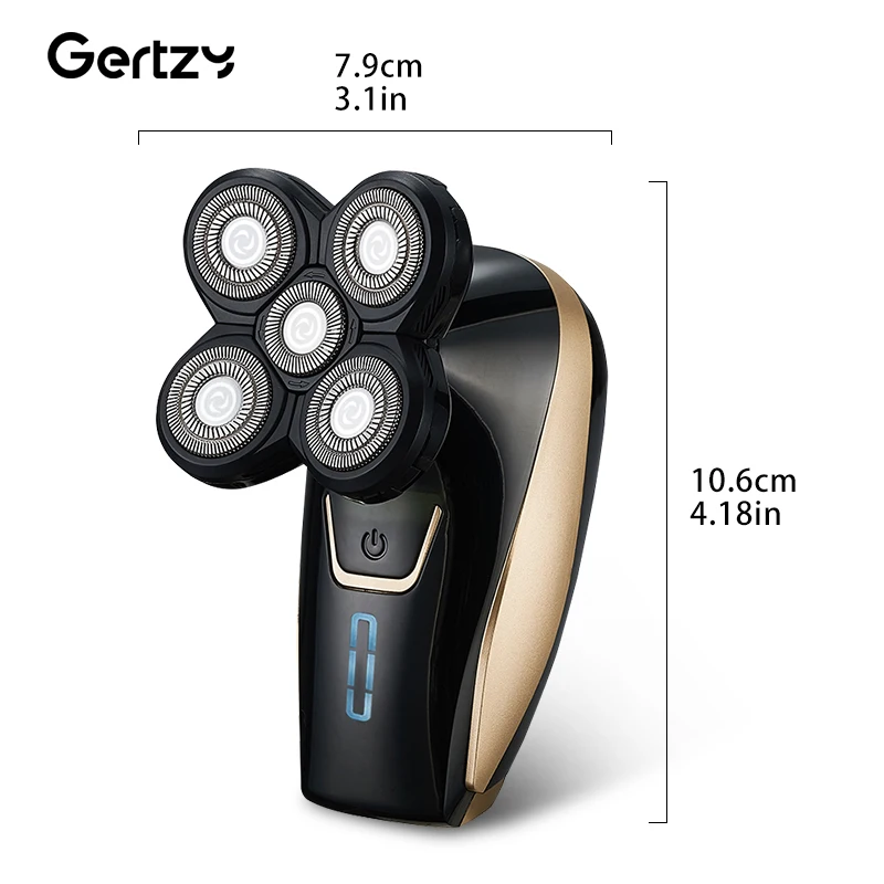 Men's multifunctional five in one bald head and beard trimmer, USB rechargeable, smooth shaving experience image 2