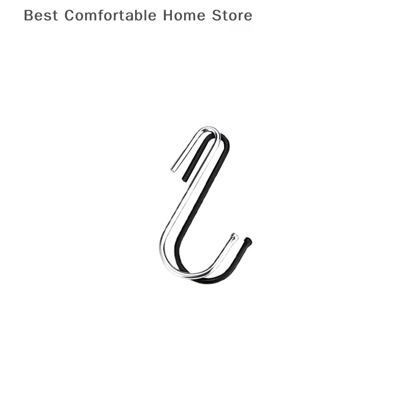 10PCS Multifunctional S-Hooks Stainless Steel Kitchen Bathroom Hanging Rack For Plants Bags Towels Storage Space Saver