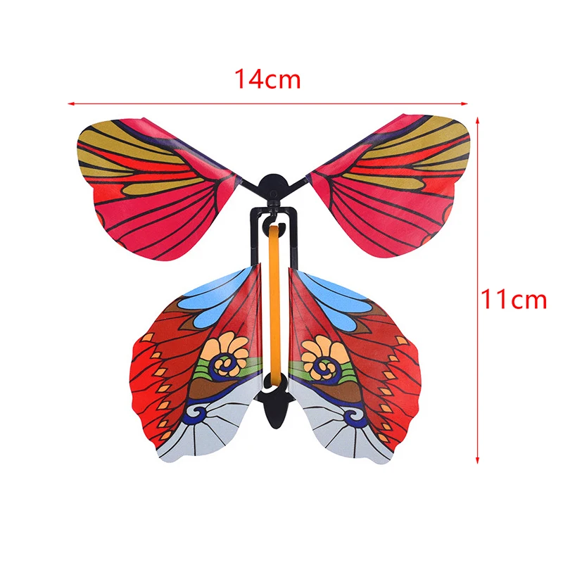 5pcs Magic Clockwork Flying Butterfly Surprise Box Explosive Box In Book Rubber Band Driven Magic Fairy Surprise Gift