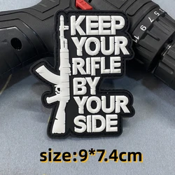 Parche luminoso de Call of Duty Bravo SIX Going Dark RIFLE a tu lado, insignia de moral táctica, letras FAFO, insignia de moral de gancho y bucle