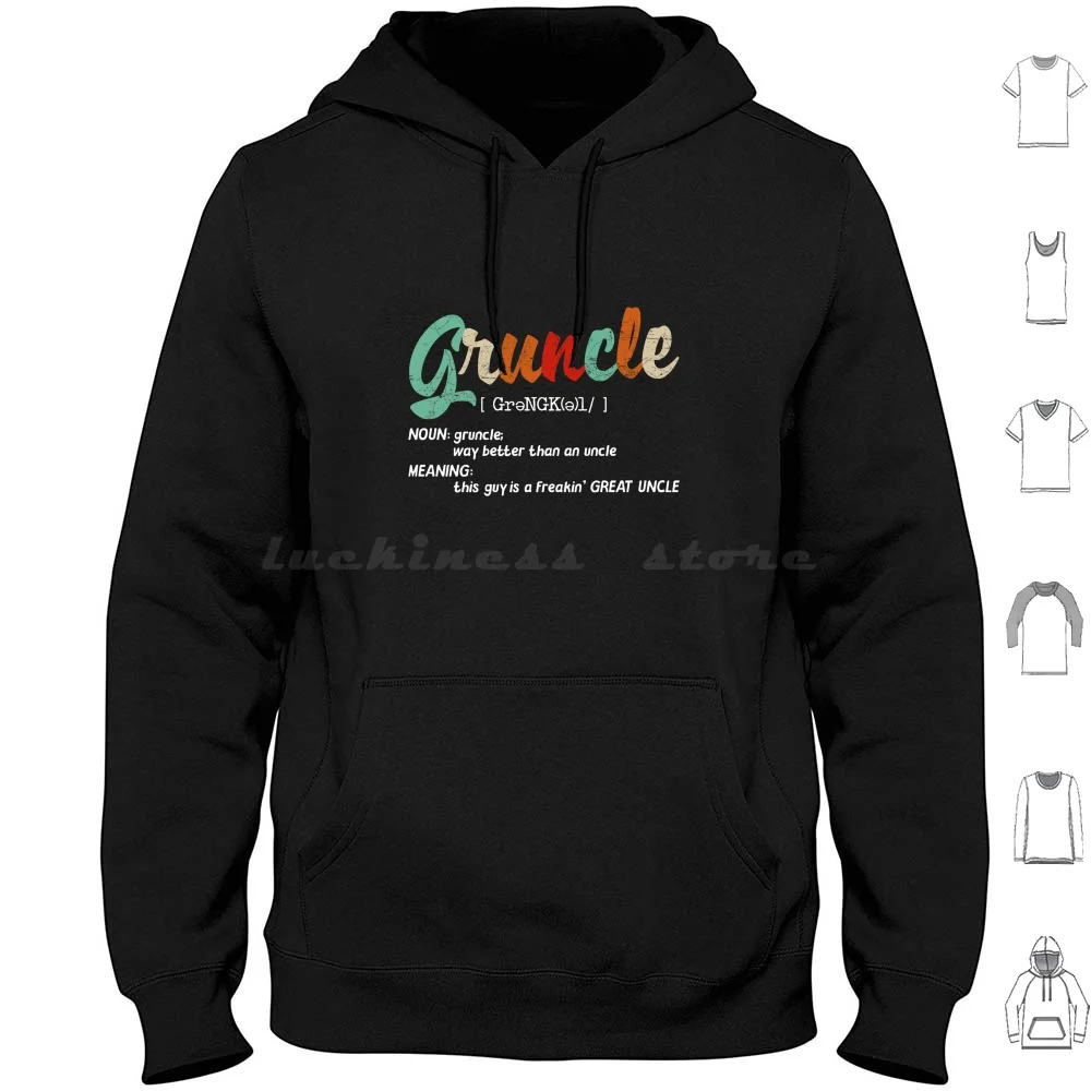 Gruncle Definition Promoted To Great Uncles Hoodies Long Sleeve Uncle Gruncle Definition Family Niece Brother Dipper