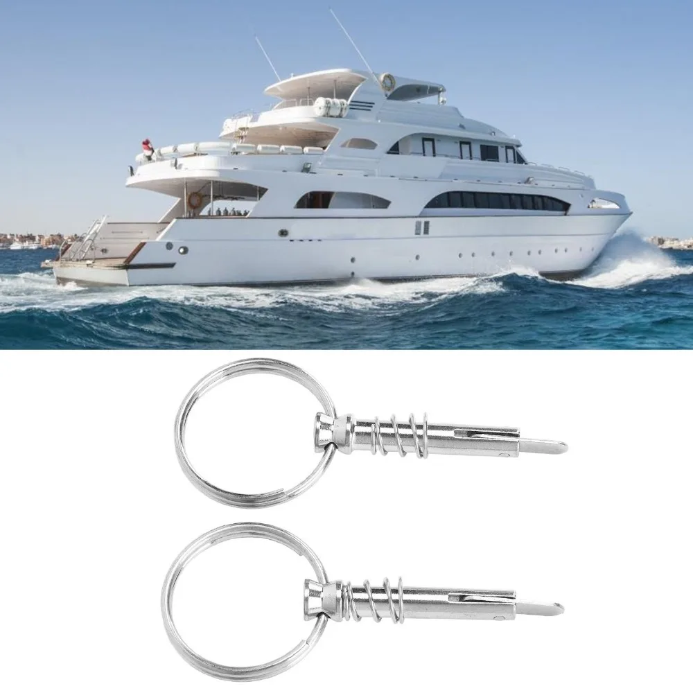 2PCS Reliable 316 Stainless Steel Quick Release Pin Corrosion Resistant Marine Hardware Pin Boat Pin Marine Use