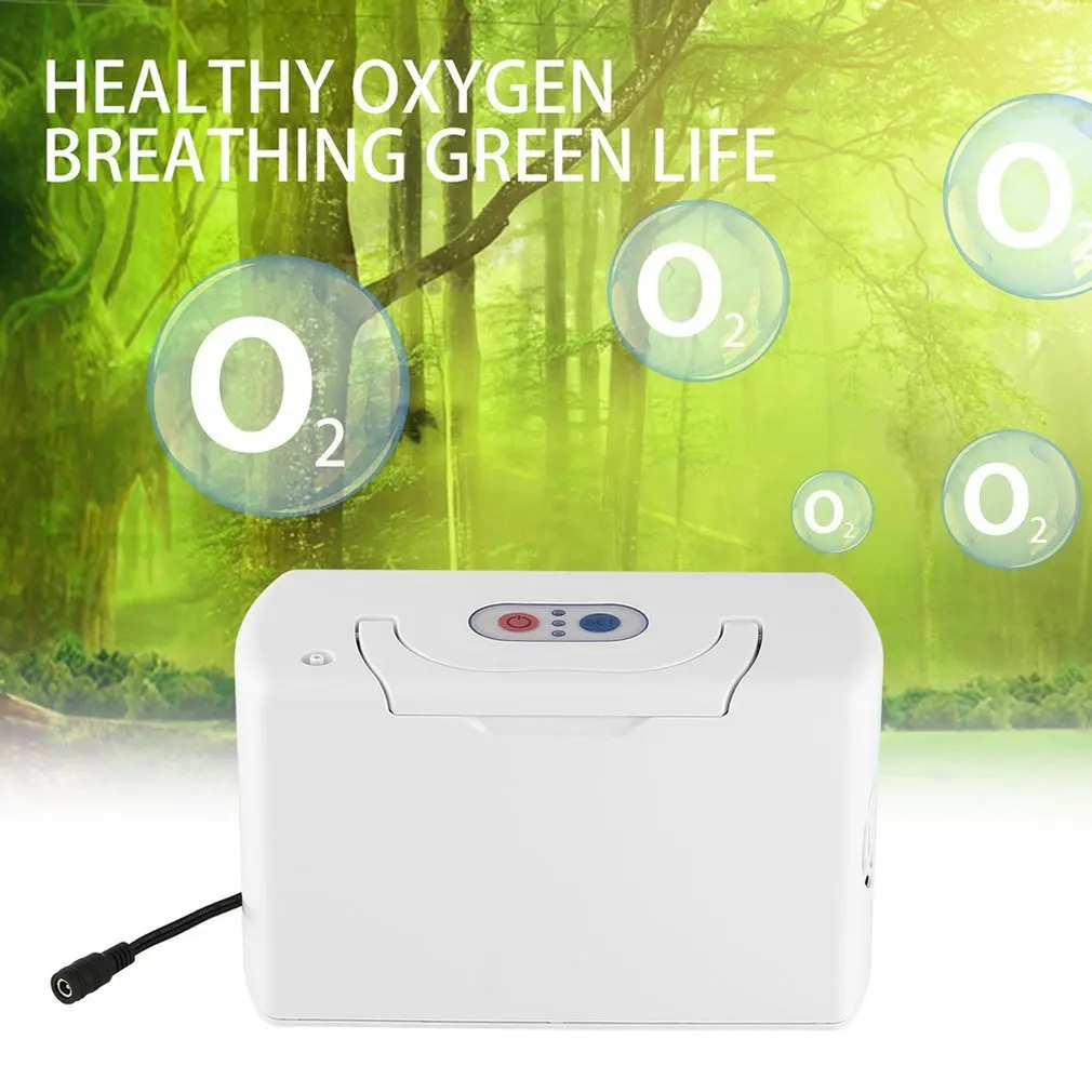 2 Batteries Portable Oxygen Concentrator Car Oxygen Machine Oxygen Generator Removable Oxygen Bar 24hours Continuous available