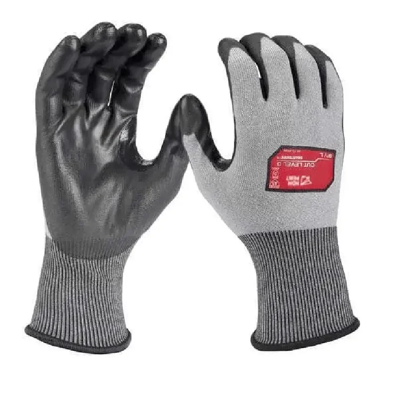 

Cut Level 3 High Dexterity Polyurethane Dipped Gloves - XL, A3 Cut Level, 18 ga, Gray, XL ( 10 )