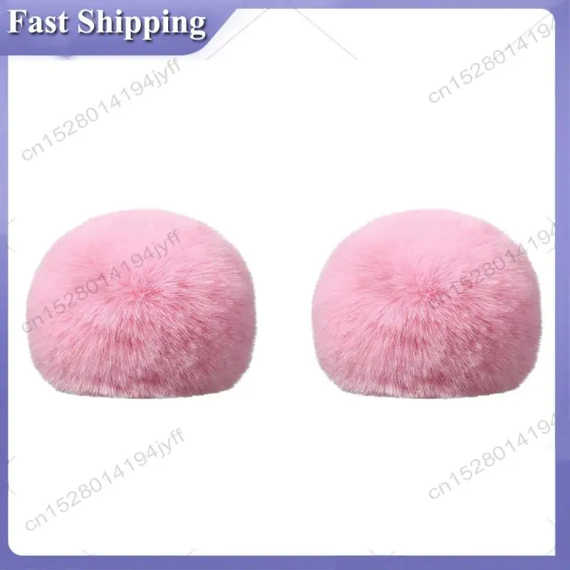 -ABDH 2X Penutup Busa Mikrofon untuk Mikrofon Yeti Biru, Penutup Busa Mikrofon dengan Kaca Depan Penutup Kaca Depan Berbulu untuk Zealsound K66 Merah Muda