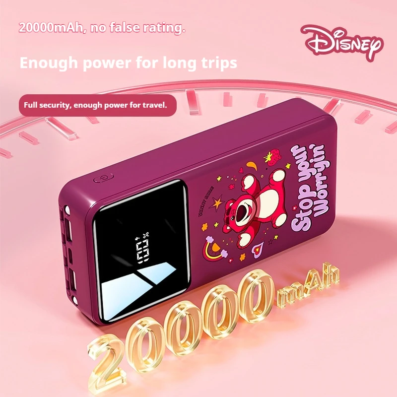 بنك طاقة ديزني بسعة كبيرة 20000 مللي أمبير في الساعة مع شحن سريع ثنائي الاتجاه وكابل مدمج وبنك طاقة متنقل محمول مدمج #2