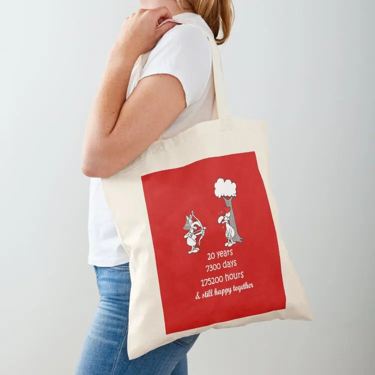 

20th Wedding Anniversary Gift For Him Her 20 Years Together 20th Year Of Marriage Anniversary Funny Couple Matching Tote Bag