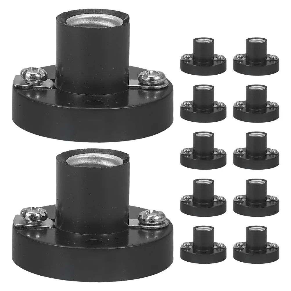 

12 Pcs Small Lamp Holder Screw Light Bulb Base Fixture Socket Plastic Physics Teaching Tools Experiment Equipment High