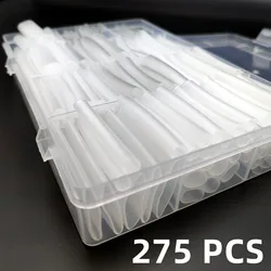 275 PCS,3:1 Shrink,Transparent Boxed,Heat Shrink Sleeve Tube,With Glue Thermoretractile,Double Wall Hot Melt Adhesive,PE