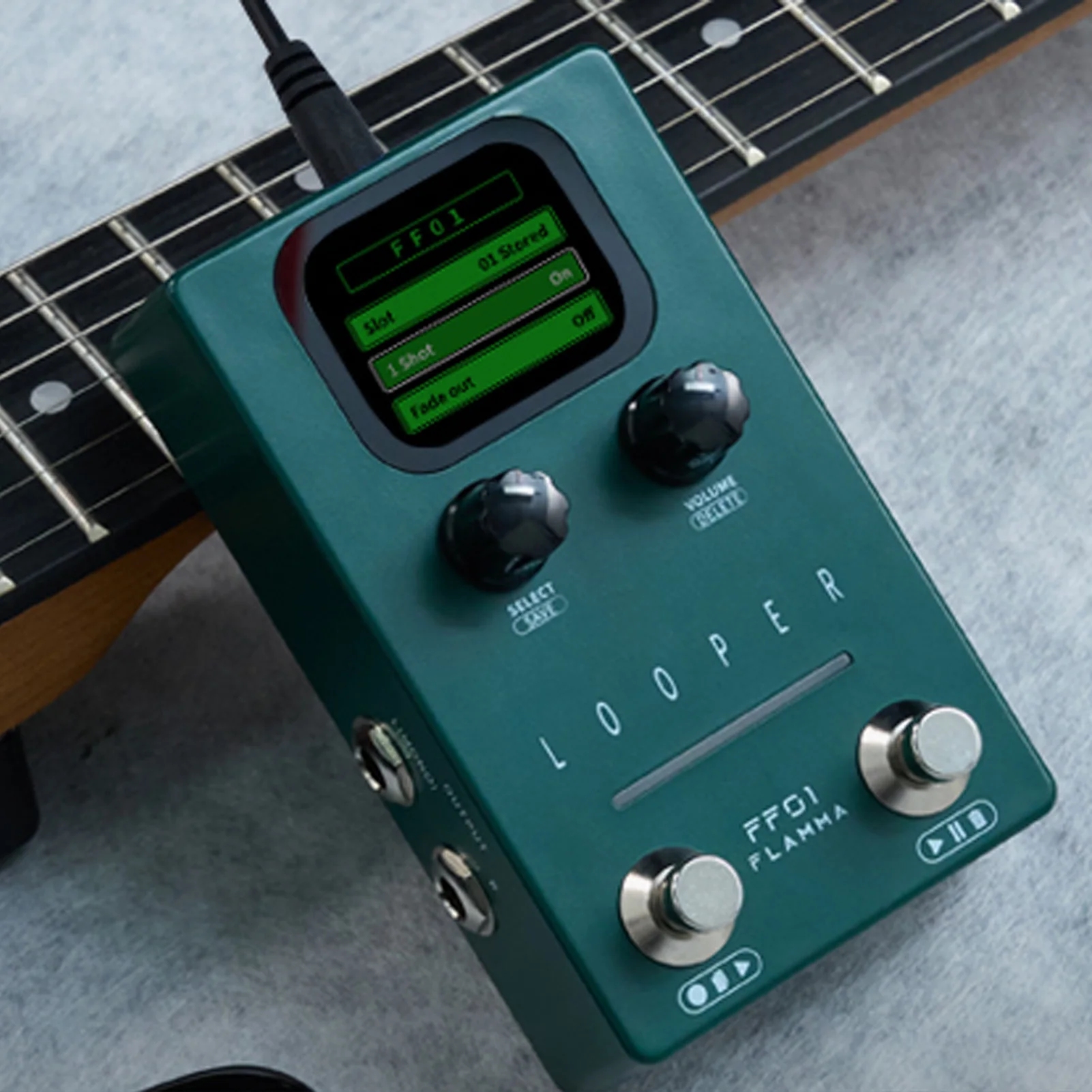 FLAMMA Looper Guitar Pedal with 40 Slots 160 Mins Looping Time Stereo Guitar Loop Pedals with Screen for Electric Guitar Bass