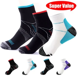 1Pairs Plantar Fasciitis Socks with Arch Support for Men & Women - Best Ankle Compression Socks for Foot and Heel Pain Relief -