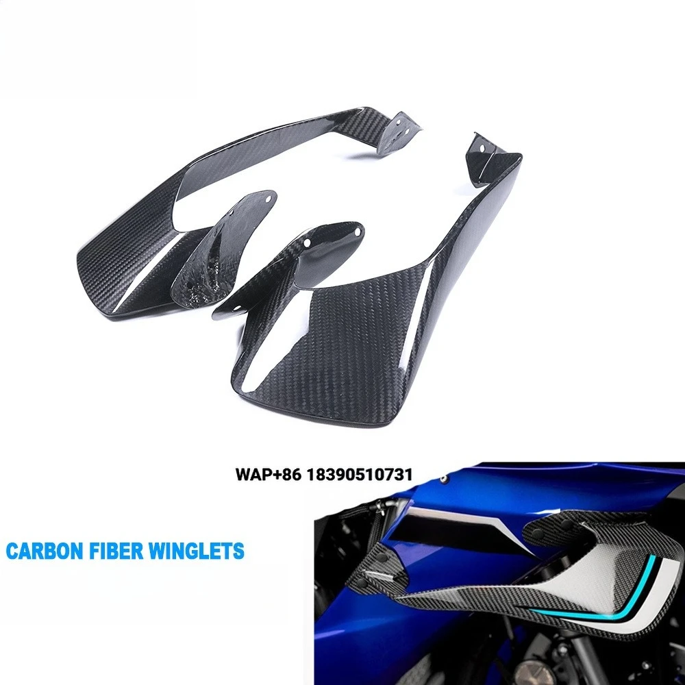Carbon Real 3K Full Dry Carbon Fiber OEM Style Motorcycle Aero Wings Winglets