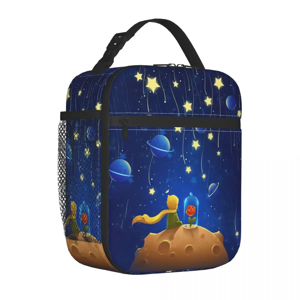 Insulated Lunch Bags Thermal Bag Meal Container The Little Prince Fox Rose France Stars Tote Lunch Box Food Bag College Outdoor